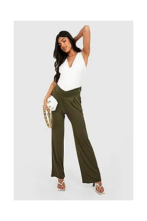 Boohoo Maternity Under Bump Soft Wide Leg Trousers