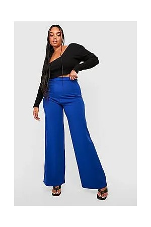 Boohoo Plus Wide Leg Suit Trousers