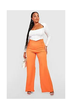 Boohoo Plus Wide Leg Suit Trousers