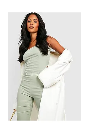 Boohoo Tall Crinkle Corset Top