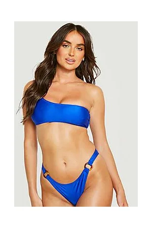 Boohoo One Shoulder O-ring Hipster Bikini Set
