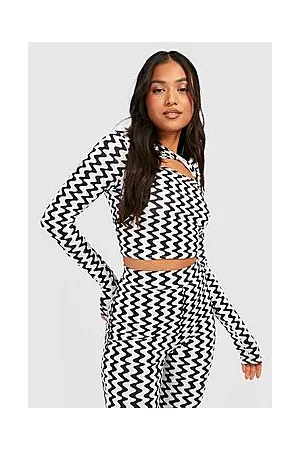 Boohoo Petite Slinky Twist Knot Crop Top