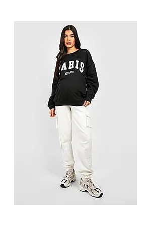Boohoo Maternity Paris Slogan Printed Sweatshirt