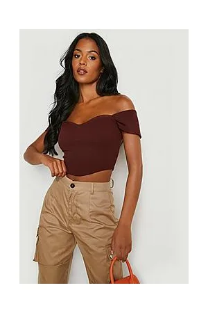 Boohoo Tall Off The Shoulder Corset Top
