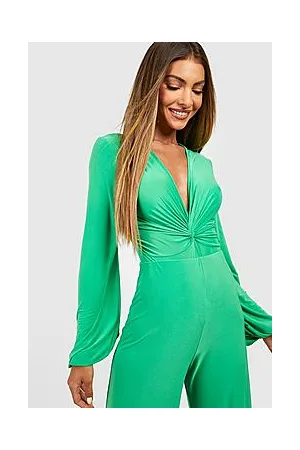 Boohoo Slinky Twist Front Plunge Bodysuit