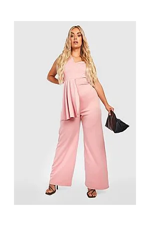 Boohoo Plus Drape Detail Jumpsuit