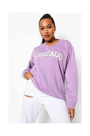 Boohoo Plus Chicago Printed Sweatshirt