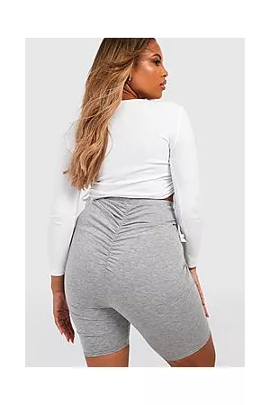 Boohoo Plus Jersey Ruched Bum Shorts