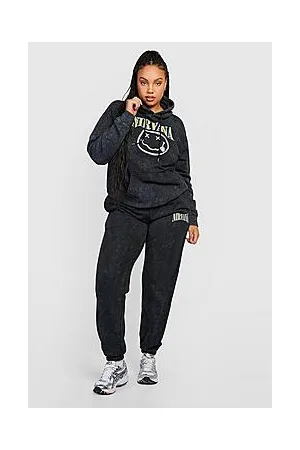Boohoo Plus Nirvana Acid Wash Joggers