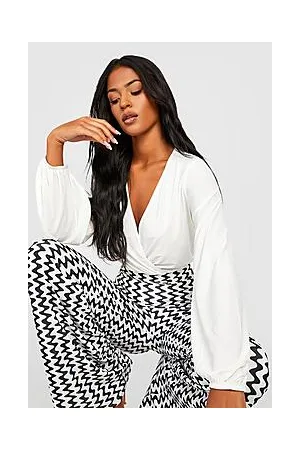 Boohoo Tall Slinky Wrap Front Bodysuit