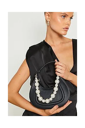 Boohoo Rounded Pearl Chain Cross Body Bag