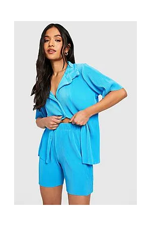Boohoo Petite Longline Plisse Shorts