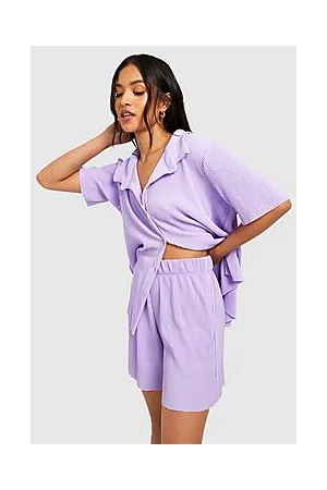 Boohoo Petite Longline Plisse Shorts