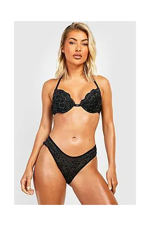 Boohoo Super Push Up Glitter Lace Set