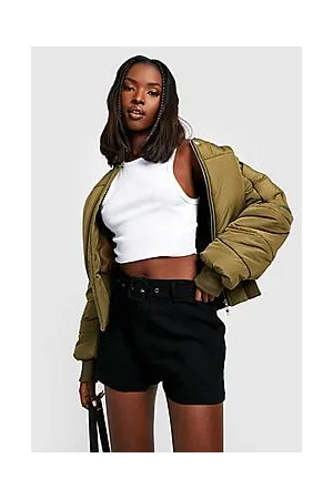 Boohoo High Waisted Buckle Belt Short