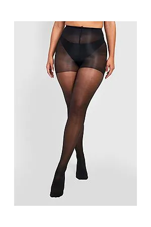 Boohoo Plus Shaper Black Tights