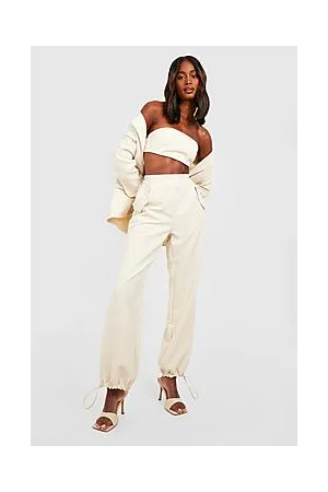 Boohoo Tie Cuff Tailored Relaxed Fit Joggers