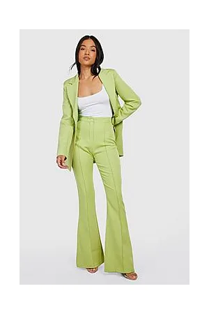 Boohoo Petite Seam Detail Flared Tailored Trouser