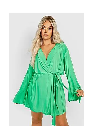 Boohoo Plus Slinky Wrap Dress