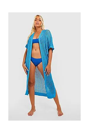 Boohoo Crochet Maxi Beach Kimono