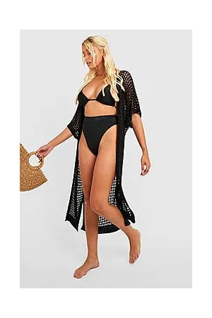 Boohoo Crochet Maxi Beach Kimono