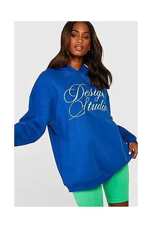 Boohoo Embroidered Slogan Oversized Hoodie