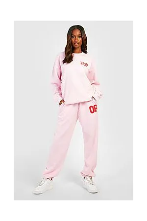 Boohoo Varsity Printed Sweater Tracksuit