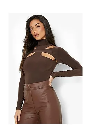 Boohoo Double Layer High Neck Bodysuit