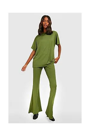 Boohoo Oversized T-shirt & Skinny Flare Set