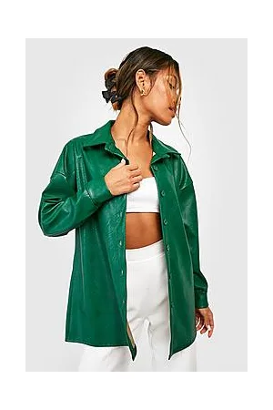 Boohoo Faux Leather Shacket