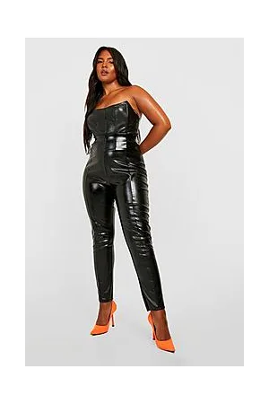 Boohoo Plus Seam Front Pu Leggings