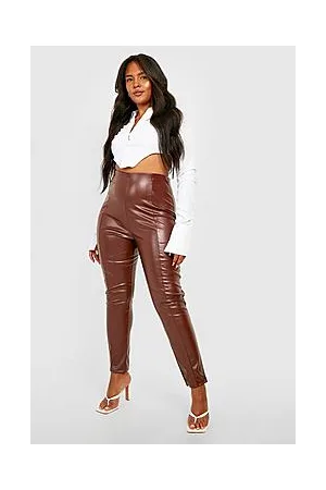 Boohoo Plus Seam Front Pu Leggings