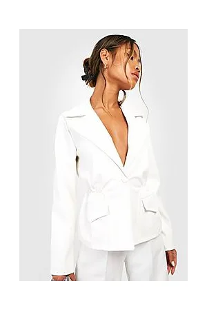Boohoo Synch Waist Faux Leather Jacket