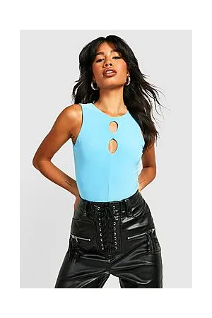 Boohoo Double Layer Slinky Keyhole Bodysuit