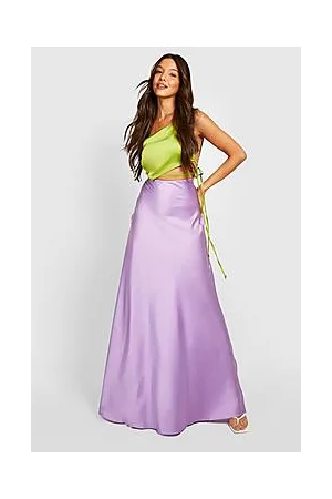 Boohoo Satin Maxi Skirt