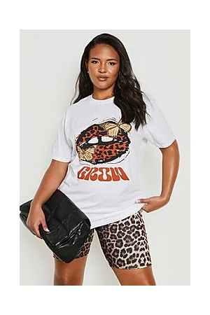 Boohoo Plus Leopard High Waist Cycle Short