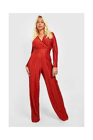 Boohoo Plisse Wide Leg Trousers