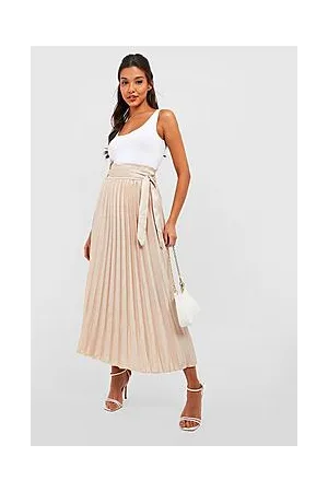 Boohoo Pleated Maxi Skirt