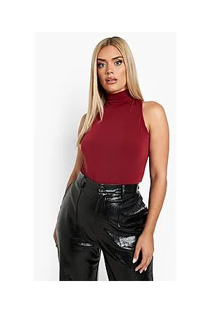 Boohoo Plus Roll Neck Sleeveless Bodysuit