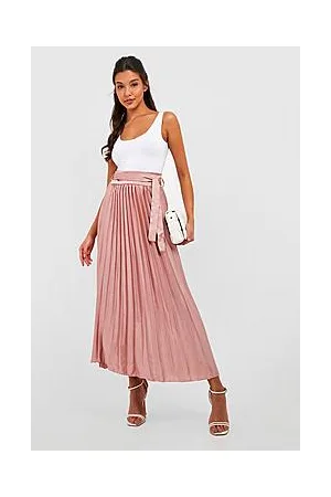 Boohoo Pleated Maxi Skirt