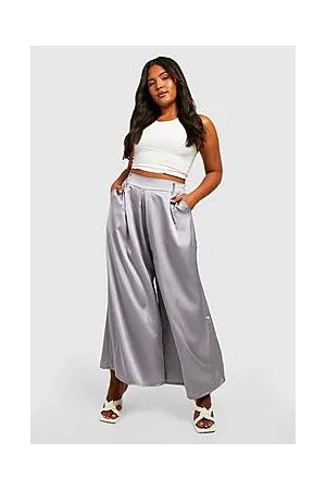 Boohoo Plus Satin Extreme Wide Leg Culotte