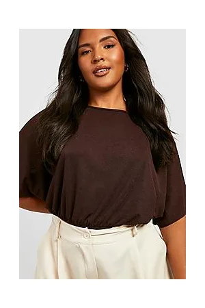 Boohoo Plus Slash Neck Bodysuit