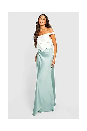 Boohoo Satin Maxi Skirt
