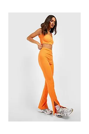 Boohoo Rib Bralette & Split Hem Legging Co-ord