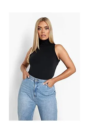 Boohoo Plus Roll Neck Sleeveless Bodysuit