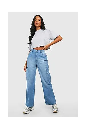 Boohoo Tall Loose Fit Mid Rise Cargo Jeans