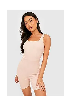 Boohoo Basic Ribbed Strappy Unitard