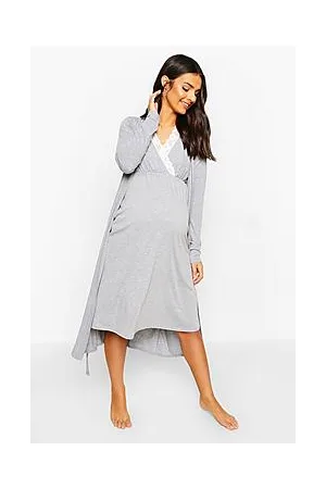 Boohoo Maternity Nursing Nightie & Robe Set