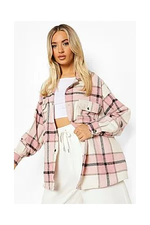 Boohoo Check Oversized Shacket