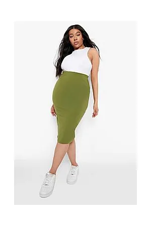 Boohoo Plus Midi Tube Skirt